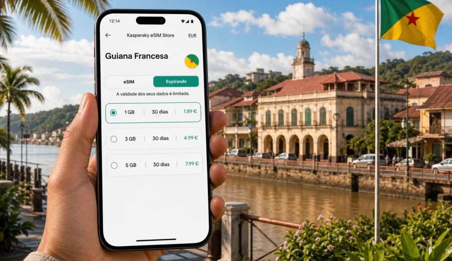 eSIM na Guiana Francesa: internet em viagem