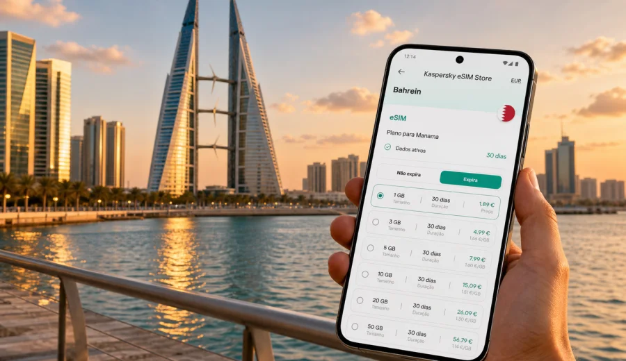Manama eSIM: internet móvel no Bahrein