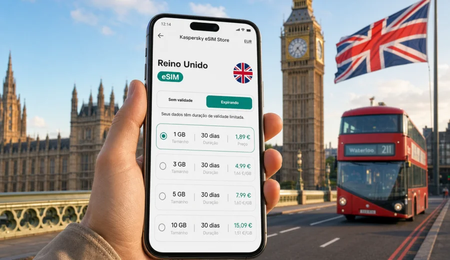 eSIM Reino Unido: conexão móvel e internet