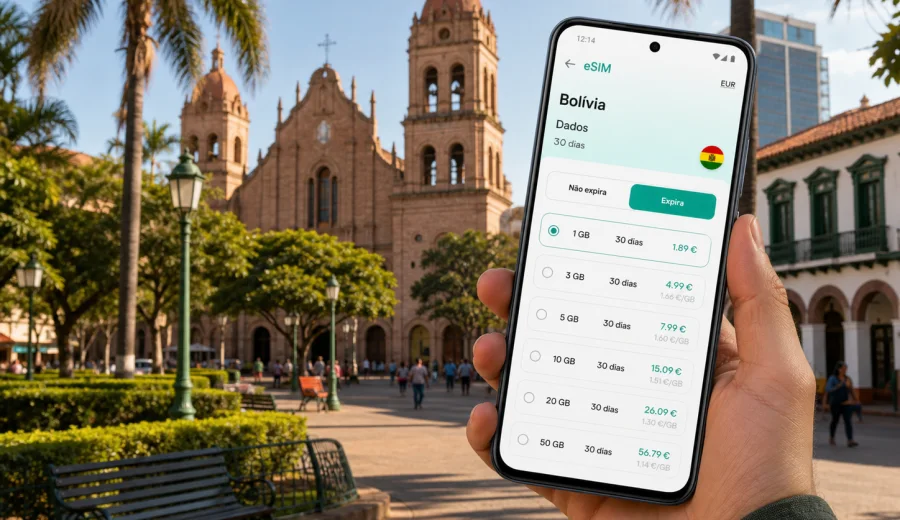 eSIM em Santa Cruz de la Sierra: internet móvel