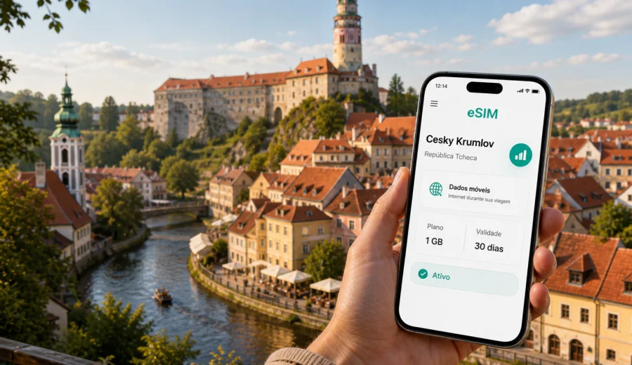 Cesky Krumlov eSIM: internet móvel na viagem