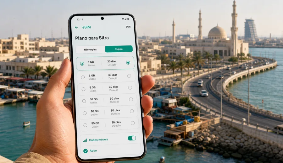 eSIM em Sitra: internet móvel no Bahrein