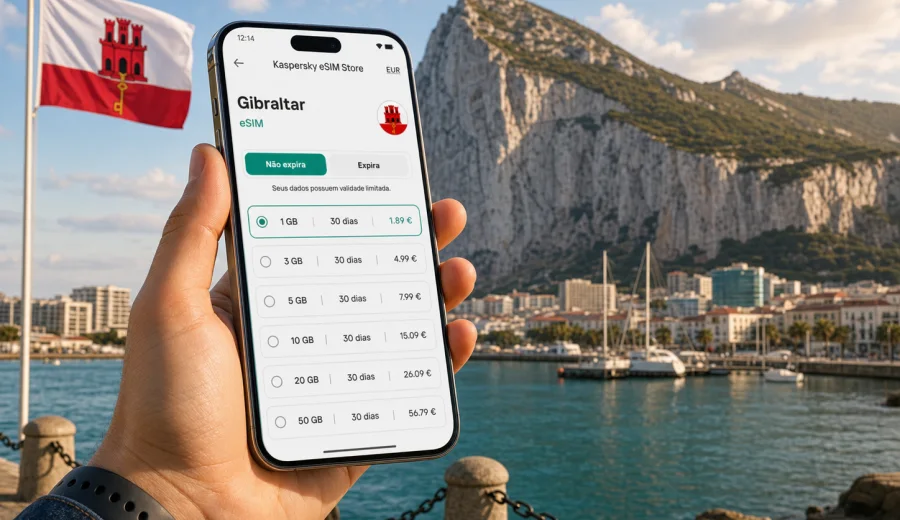 eSIM em Gibraltar: conexão móvel e internet
