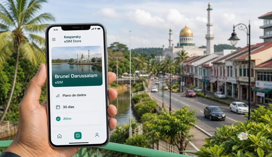 eSIM em Sengkurong: internet para viagem