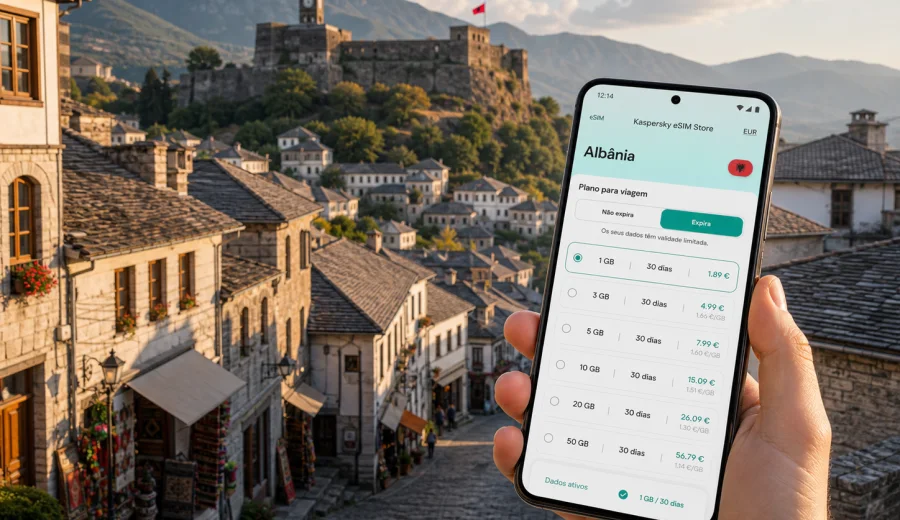 eSIM em Gjirokaster: internet e conexão móvel