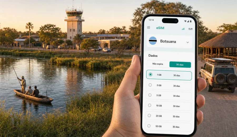 eSIM em Maun: internet móvel para viajar