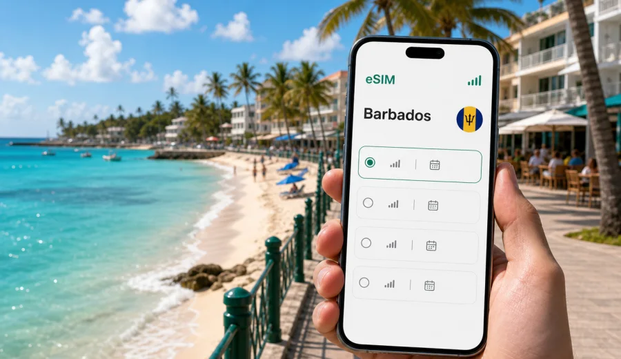 eSIM em St Lawrence Gap: internet em Barbados