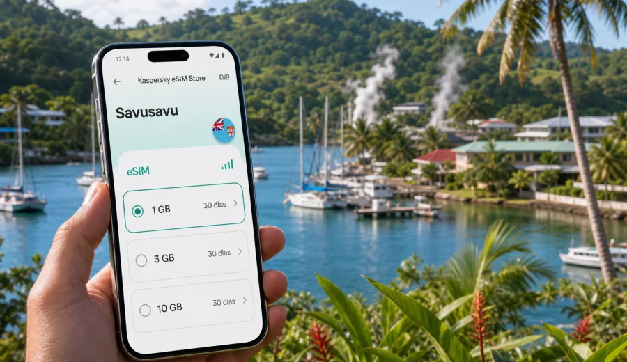 eSIM em Savusavu: internet móvel em Fiji