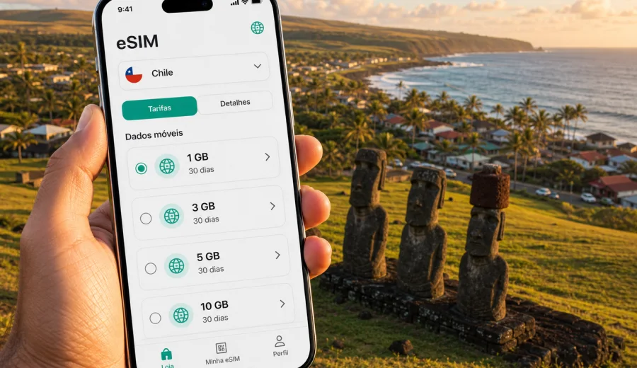 eSIM em Hanga Roa: internet e conexão móvel