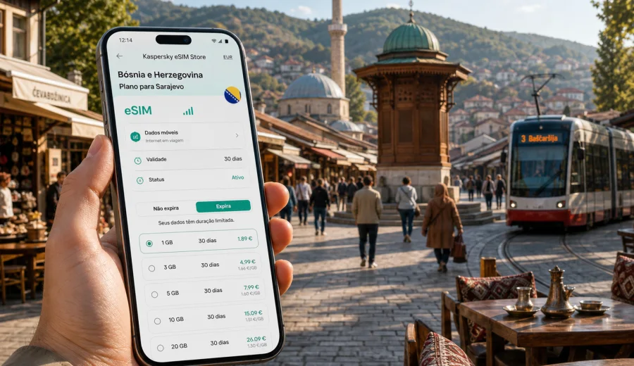 eSIM em Sarajevo: internet móvel para viajar