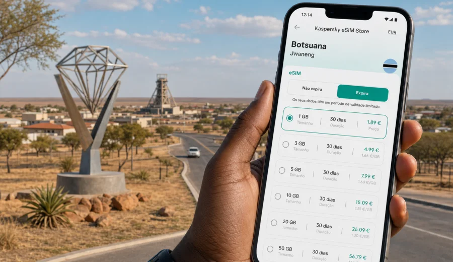 Jwaneng eSIM: internet móvel em Botsuana