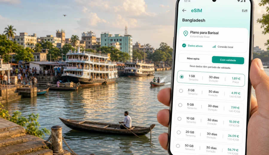 eSIM em Barisal: internet móvel para viagem