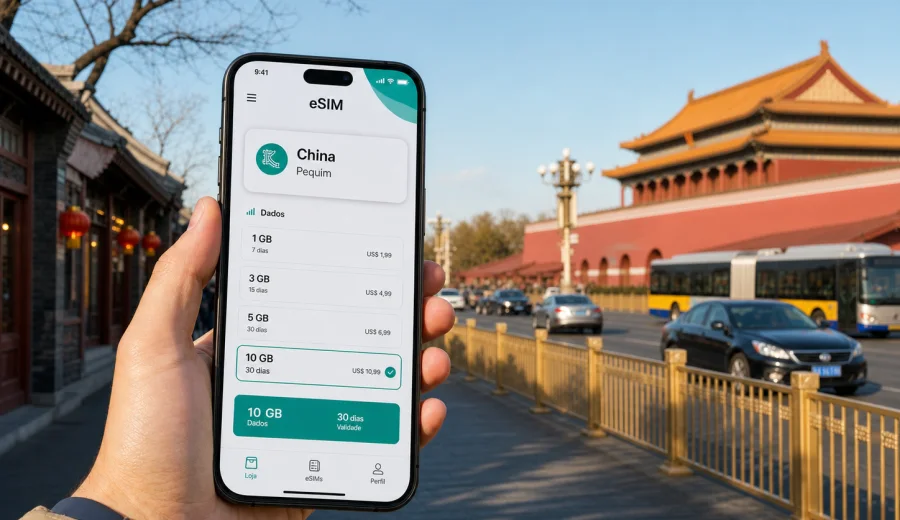 eSIM em Pequim: internet móvel para viagem