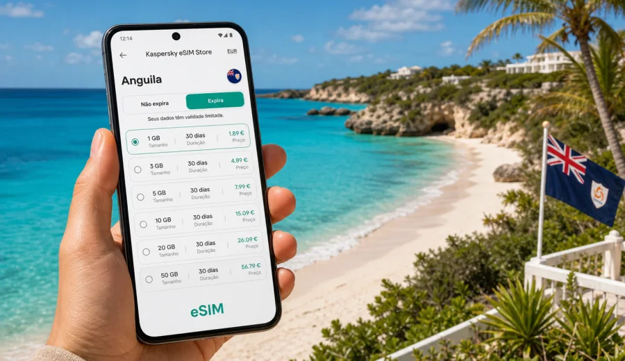 eSIM em Anguila para internet móvel