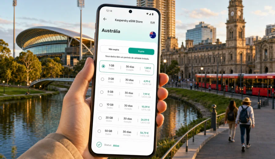 eSIM em Adelaide: conexão móvel e internet