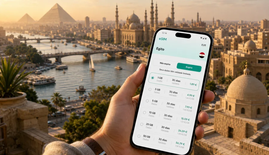 eSIM em Cairo: internet móvel no Egito