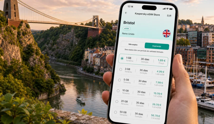 eSIM em Bristol: internet móvel para viajar