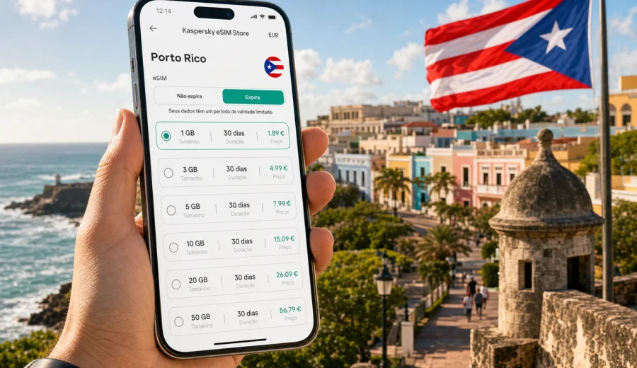 eSIM para Porto Rico: internet na viagem