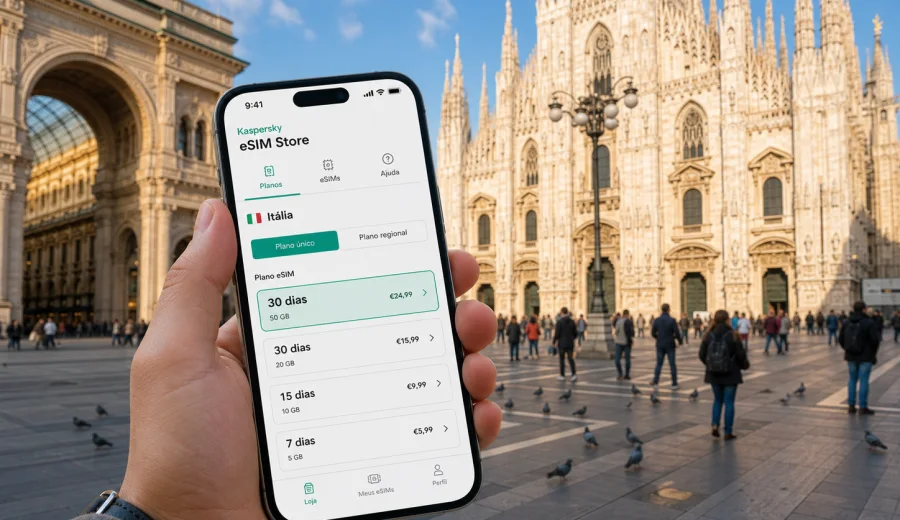 eSIM em Milão: internet e conexão móvel