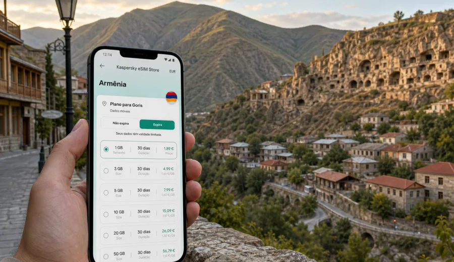 eSIM em Goris: internet móvel na Armênia