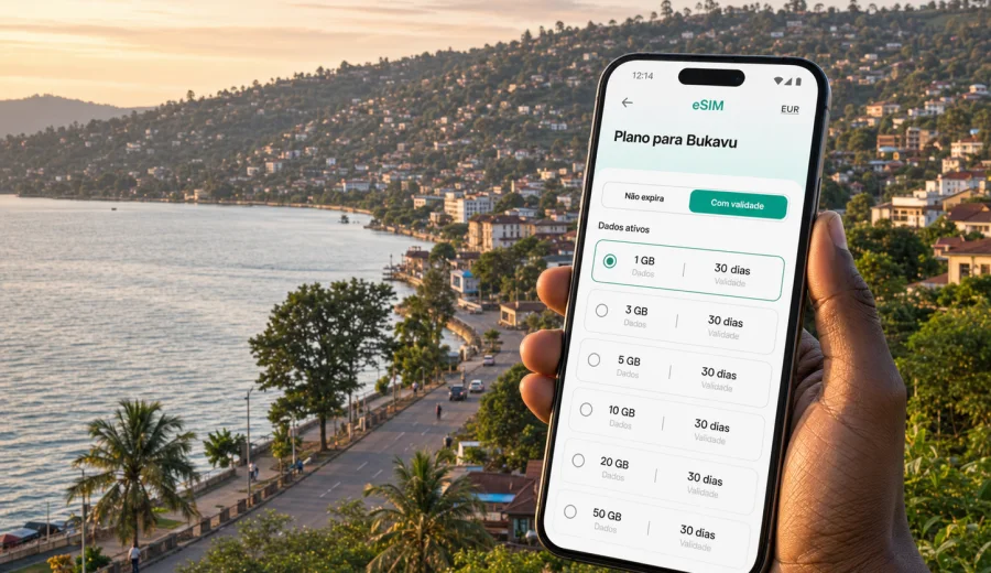eSIM em Bukavu: internet móvel para viagem