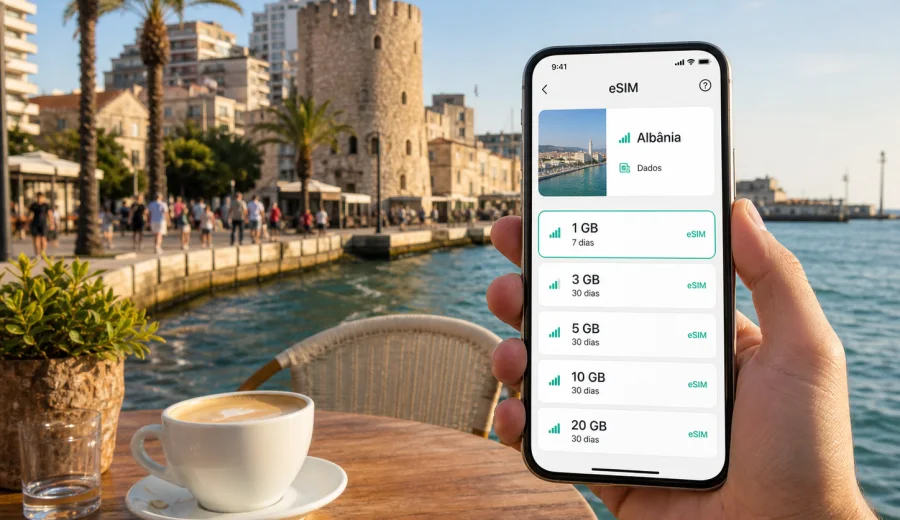 eSIM em Durres: internet móvel na Albânia