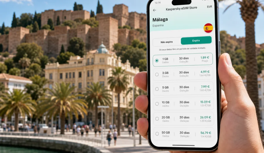 eSIM em Málaga: internet móvel para a viagem
