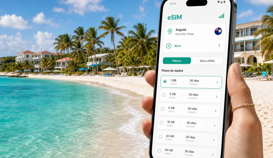 eSIM em Shoal Bay Village: internet em Anguila