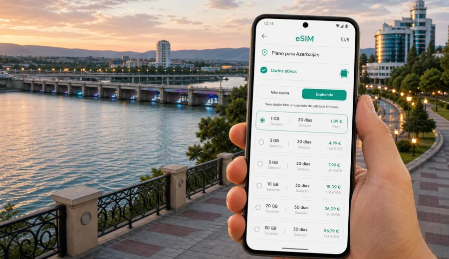 eSIM em Mingachevir: internet para viajar