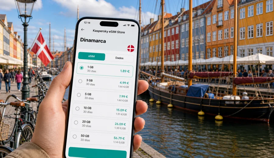 eSIM em Copenhague: internet móvel na viagem