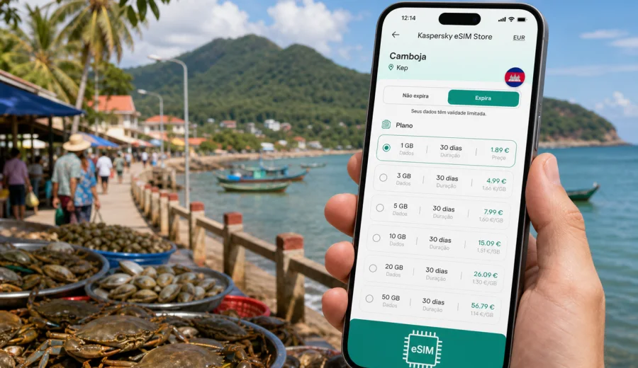 eSIM em Kep: ligação móvel e internet