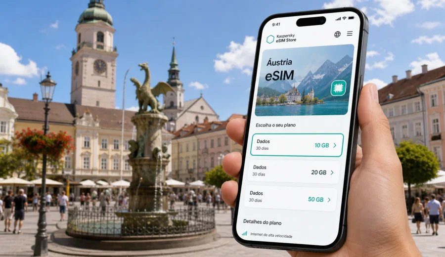 eSIM em Klagenfurt: internet móvel na viagem