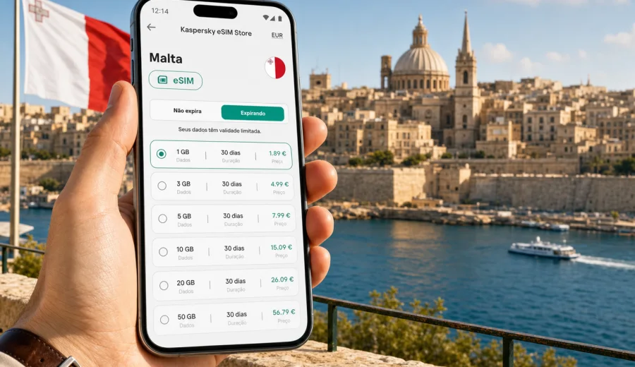 eSIM em Malta: ligação móvel e internet