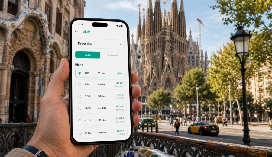 eSIM em Barcelona: internet móvel na viagem