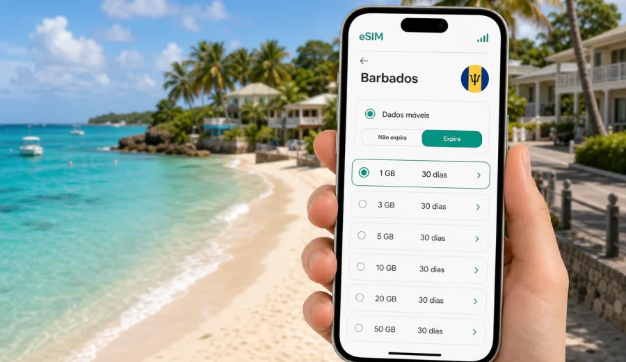eSIM em Mullins: internet móvel em Barbados