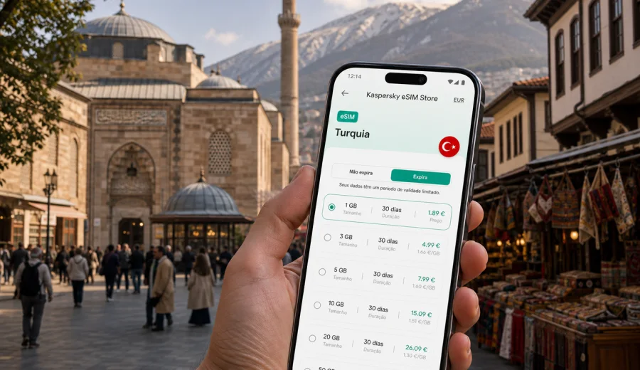 Bursa eSIM: internet móvel para viajar
