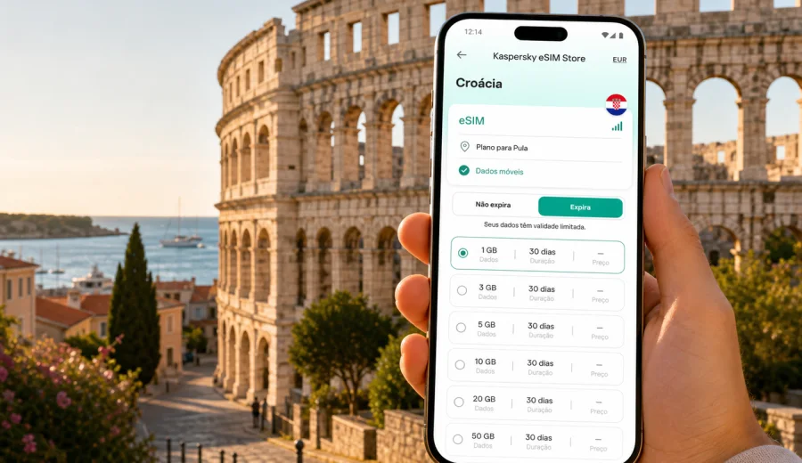eSIM em Pula: internet móvel na Croácia