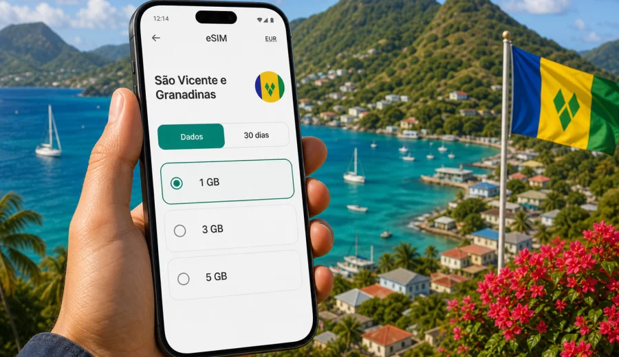 eSIM em São Vicente e Granadinas