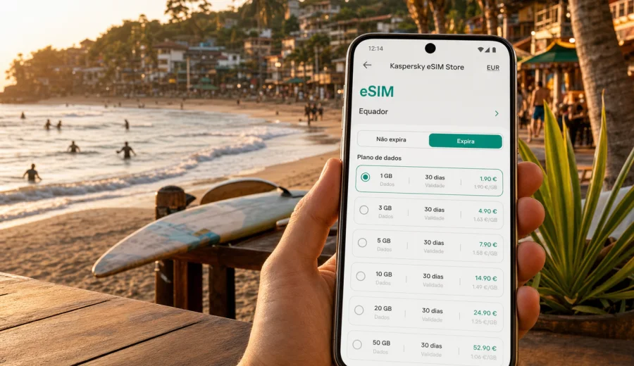 eSIM em Montanita: internet móvel no Equador