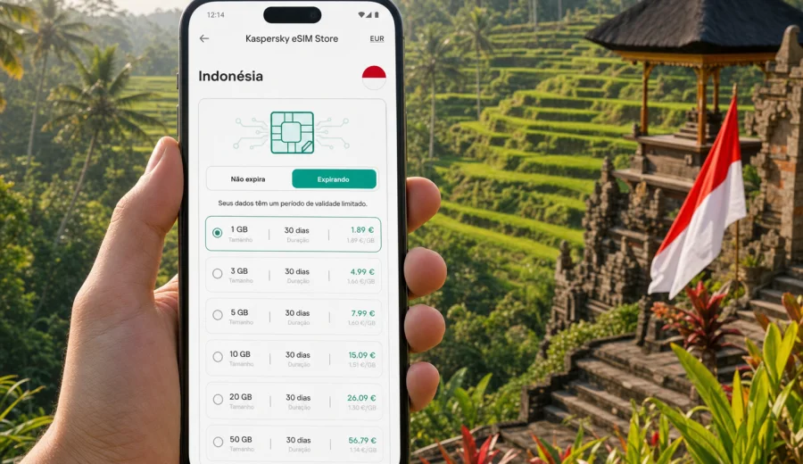 eSIM Indonésia: ligação móvel e internet