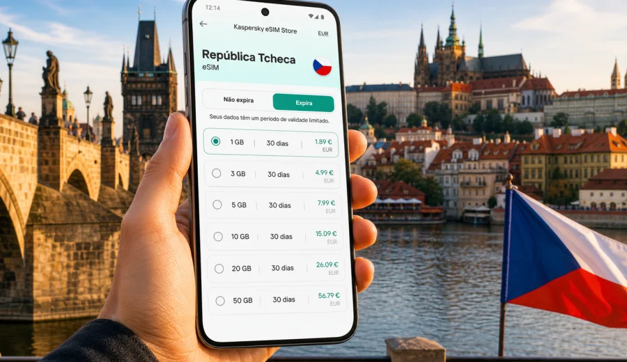 eSIM na República Tcheca: internet móvel