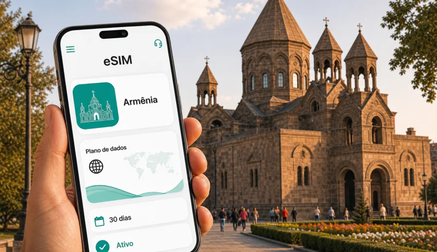 eSIM em Vagharshapat: internet na viagem