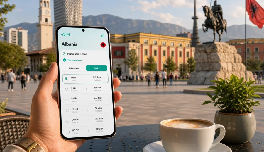 eSIM em Tirana: internet móvel na viagem