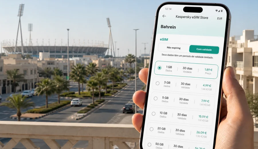 eSIM em Isa Town: internet móvel no Bahrein