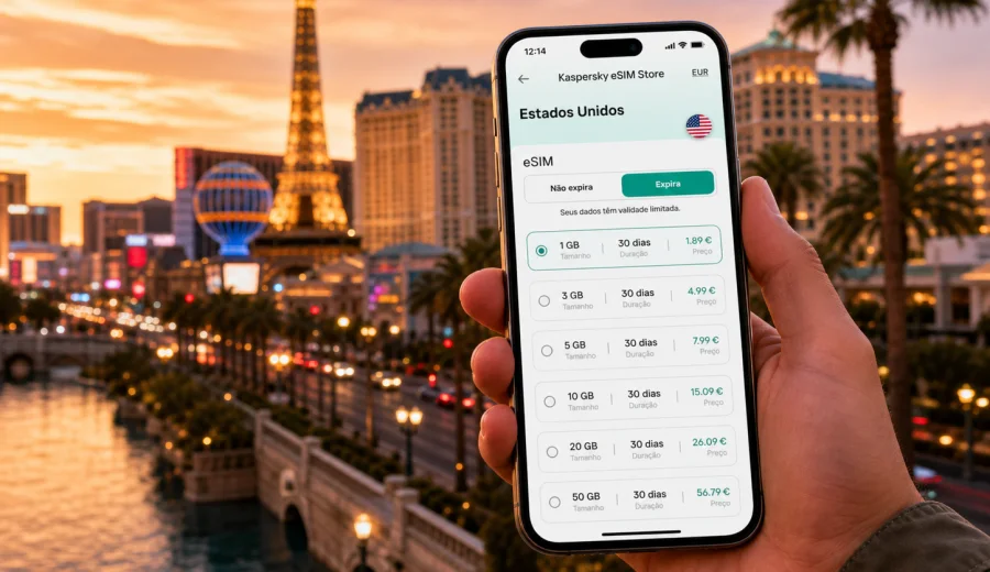 eSIM em Las Vegas: internet móvel para viagem
