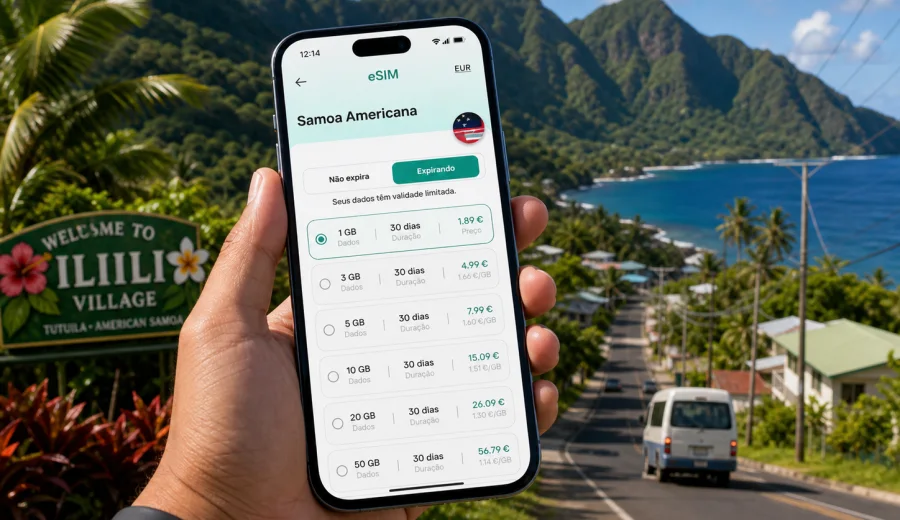 eSIM em Iliili: internet em Samoa Americana