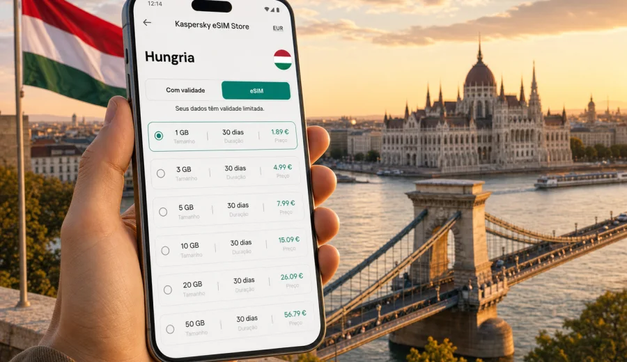 eSIM na Hungria: internet móvel em viagem