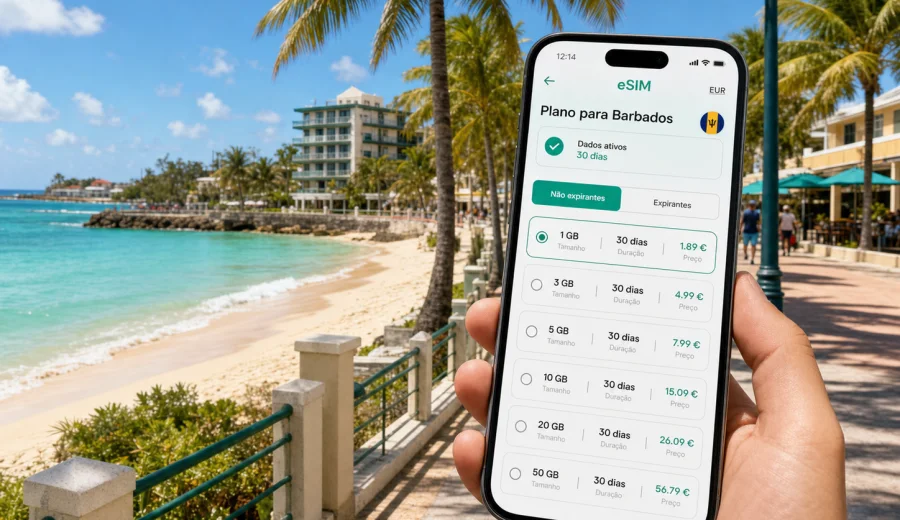 Rockley eSIM: internet móvel em Barbados