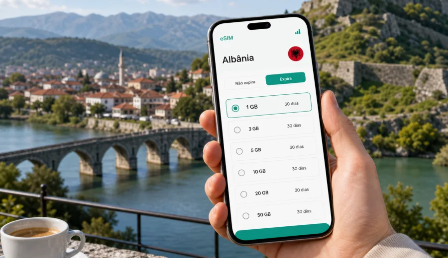 eSIM em Shkoder: internet móvel na Albânia