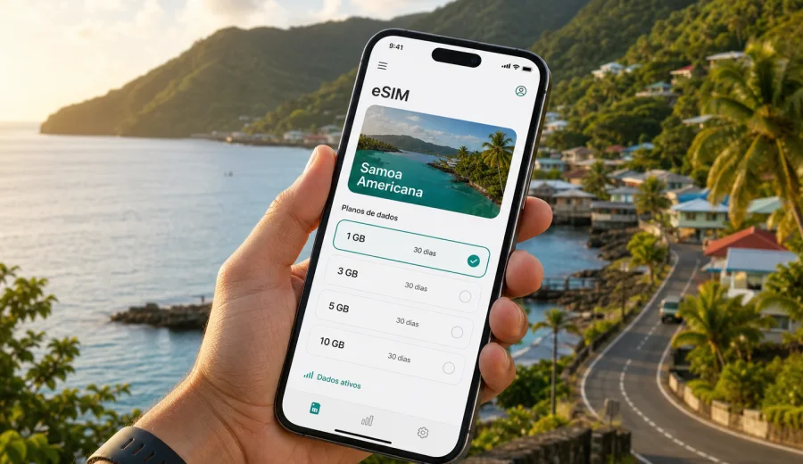 Leone eSIM: internet móvel em Samoa Americana